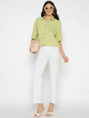 Madame Ladies Western Shirt F/S M5S18259 0210 L.Green