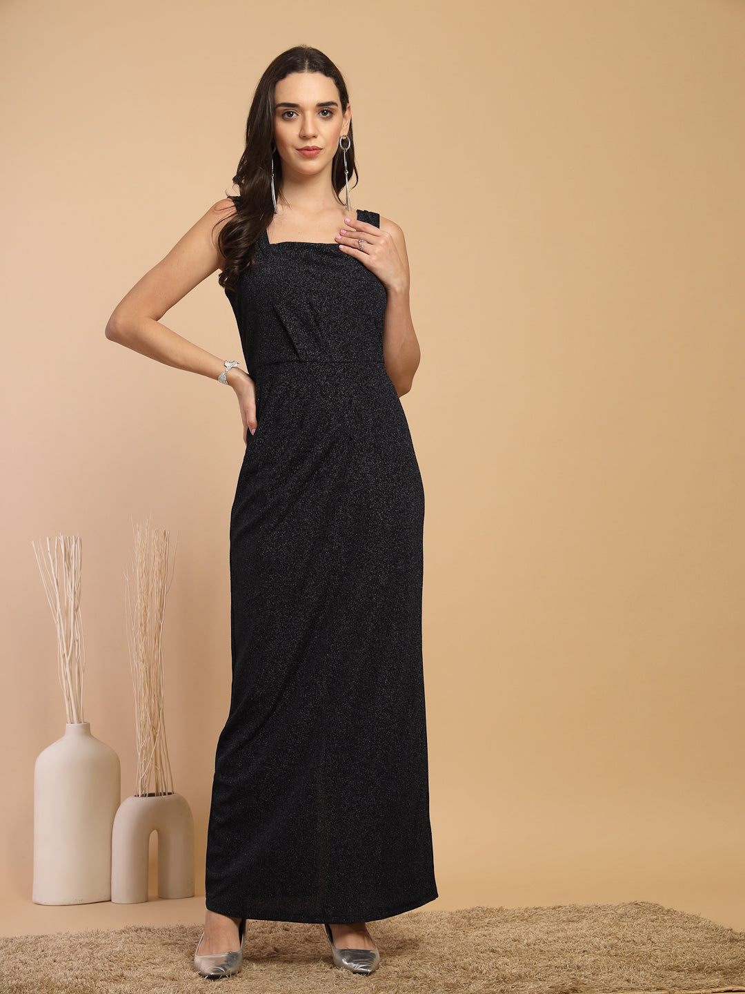 Gipsy Ladies Western Woolen Dress 9Drs247126 Blk Mc Black