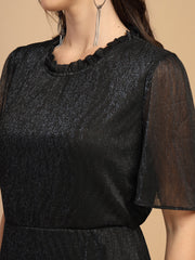 Gipsy Ladies Western Woolen Dress 9Drs247136 N.Blue Mc Navy Blue