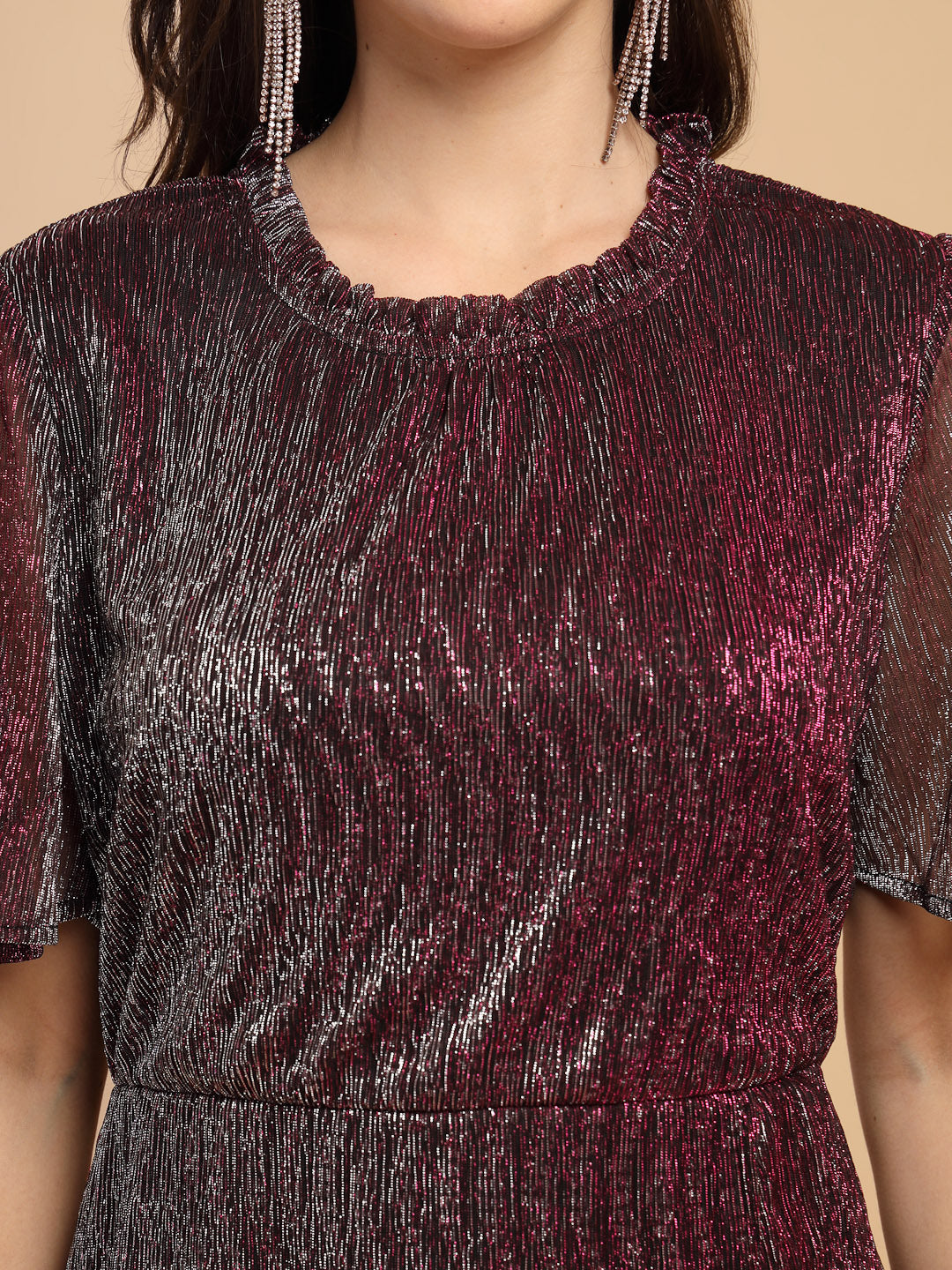 Gipsy Ladies Western Woolen Dress 9Drs247136 Pk Mc Pink