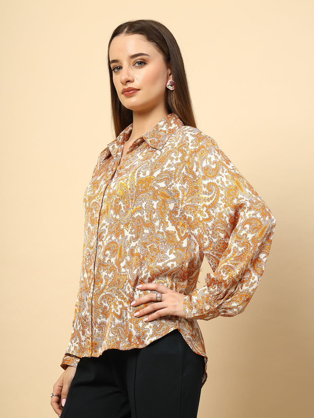 Gipsy Ladies Western Shirt F/S 9Shr246198 Mustard Mc Mustard