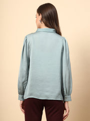 Gipsy Ladies Western Tunic 9Tnc246408 Sage Blue Mc Sage Blue