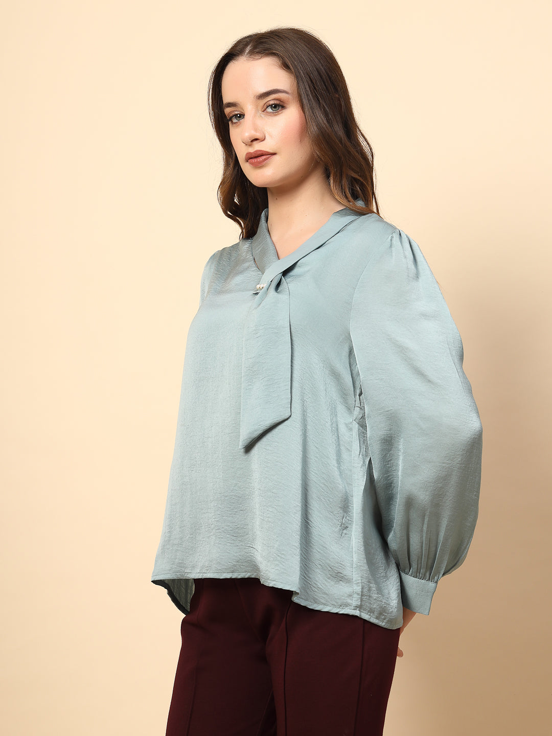 Gipsy Ladies Western Tunic 9Tnc246408 Sage Blue Mc Sage Blue