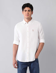 U.S.Polo Mens Casual Shirt H/S Udsht1650 White