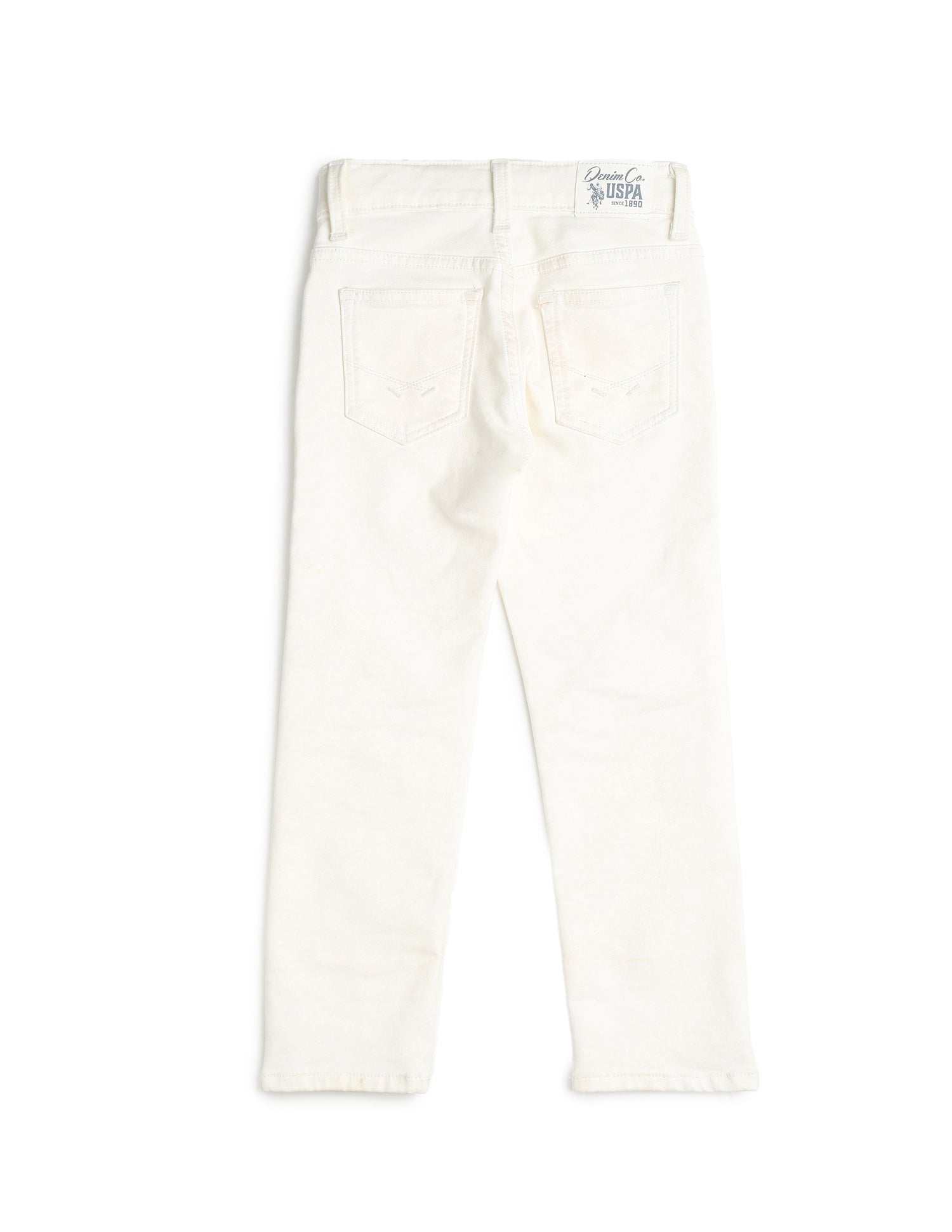 U.S.POLO KIDS BOYS JEANS UKJEN765 WHITE