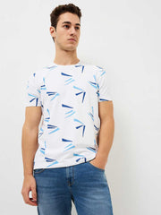 Spykar Mens T-Shirt H/S Mktft1Be001 White