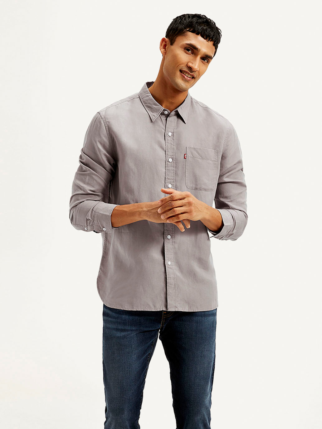 Men'S Solid Slim Fit Linen Shirt - Goyalsons ShopMax