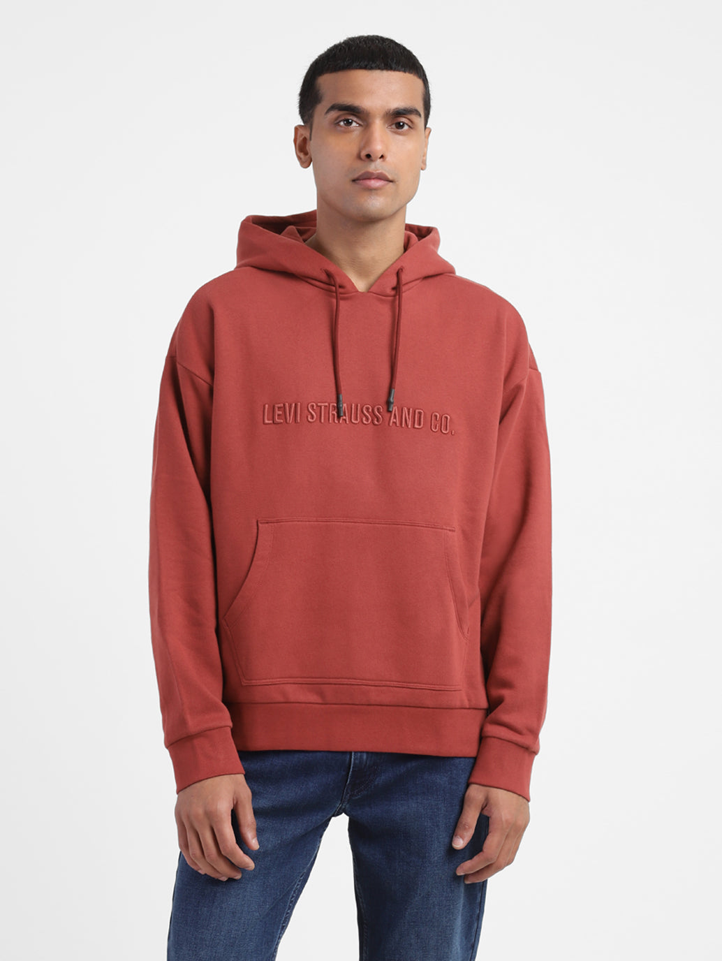 Men'S Solid Hooded Sweatshirt