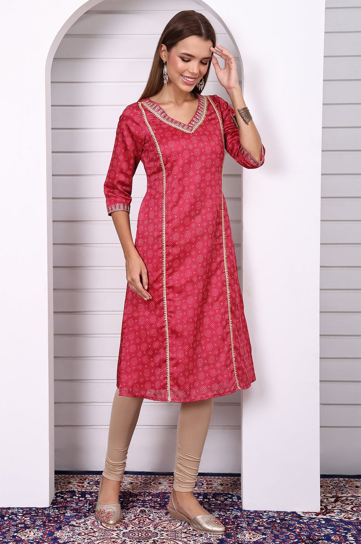 Aurelia ladies Western kurti in vibrant fabric, stylish design, and detailed embroidery, perfect for casual or festive wear.