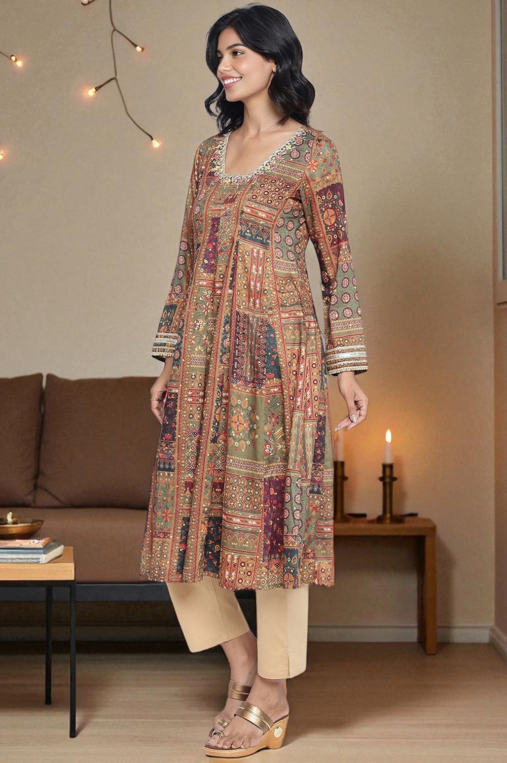 Aurelia ladies western kurti 1-piece in vibrant fabric, featuring a stylish design perfect for casual or semi-formal wear.