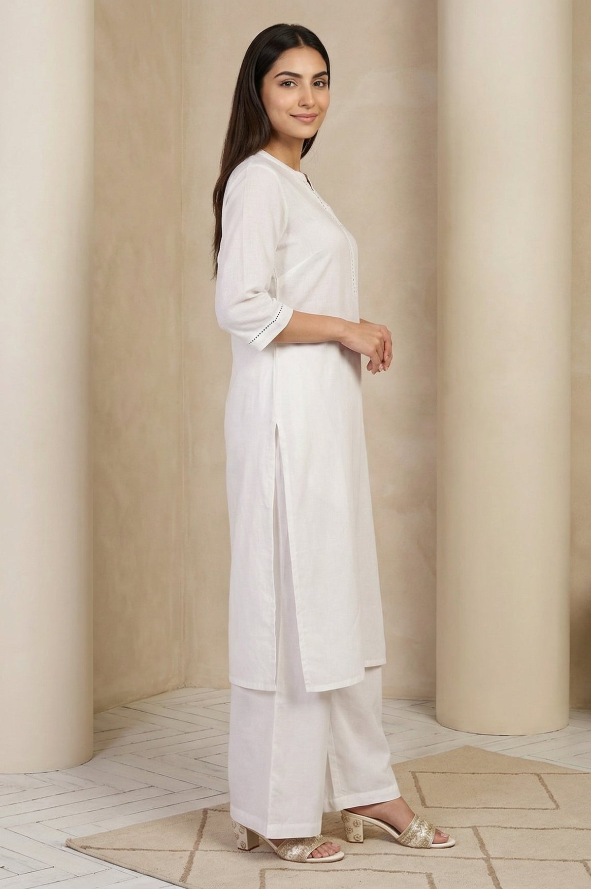 Aurelia ladies Western kurti in vibrant fabric, showcasing traditional design with modern style, on a plain background.