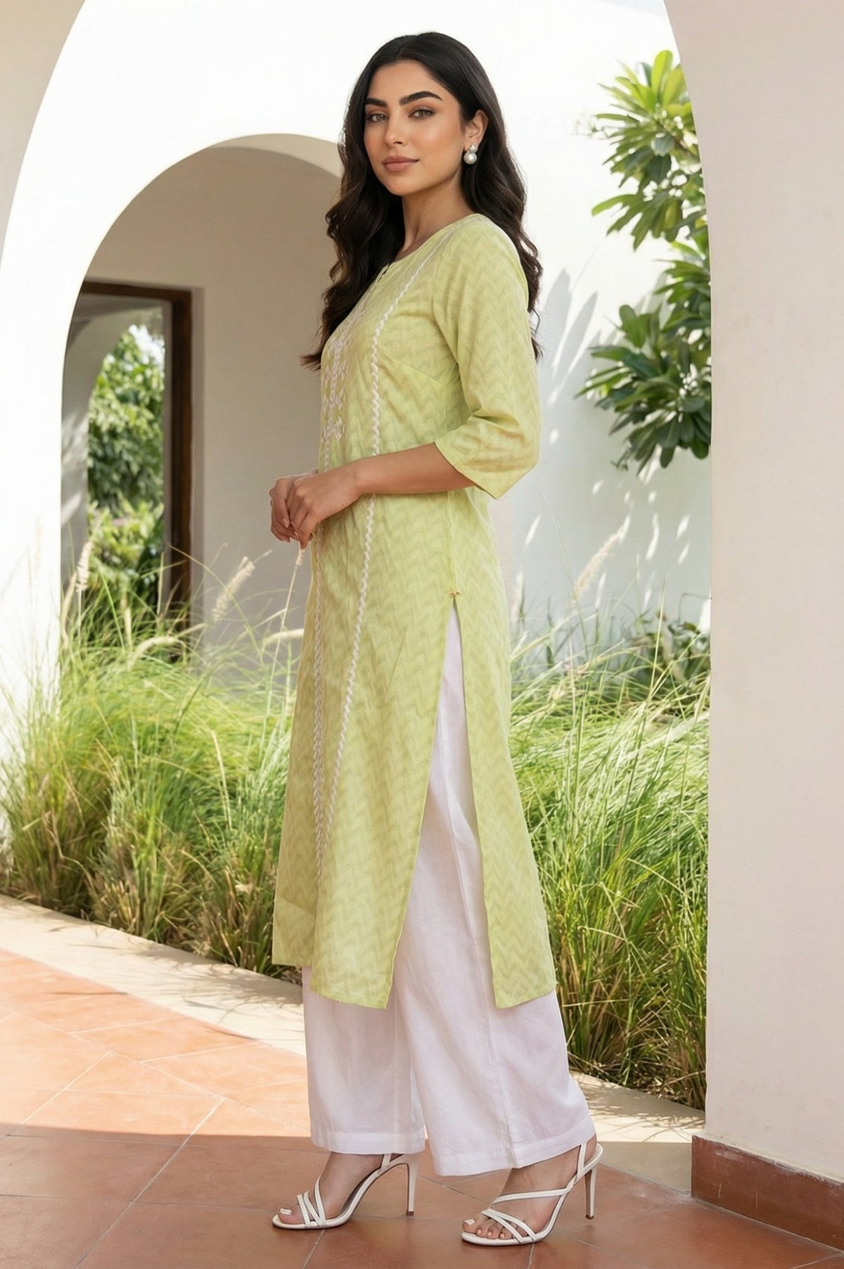 Aurelia ladies western kurti in vibrant fabric, stylish design, showcasing the front view of the 1-piece Western Kurti.