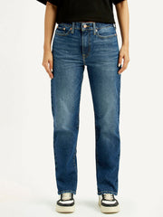 Women'S Blue Wedgie Straight Fit Mid Rise Jeans