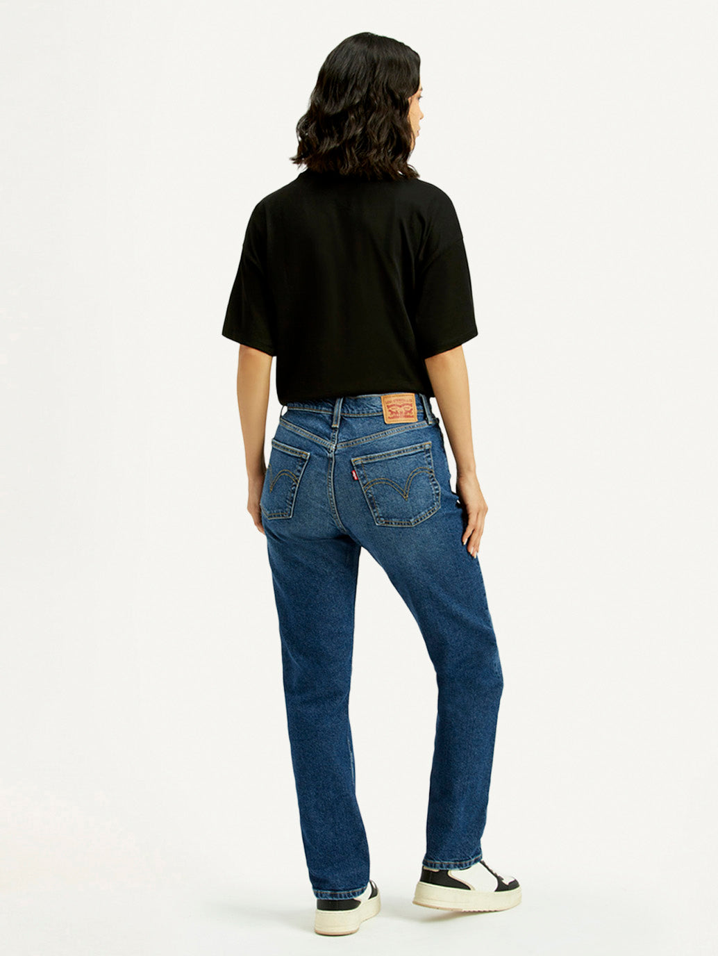 Women'S Blue Wedgie Straight Fit Mid Rise Jeans