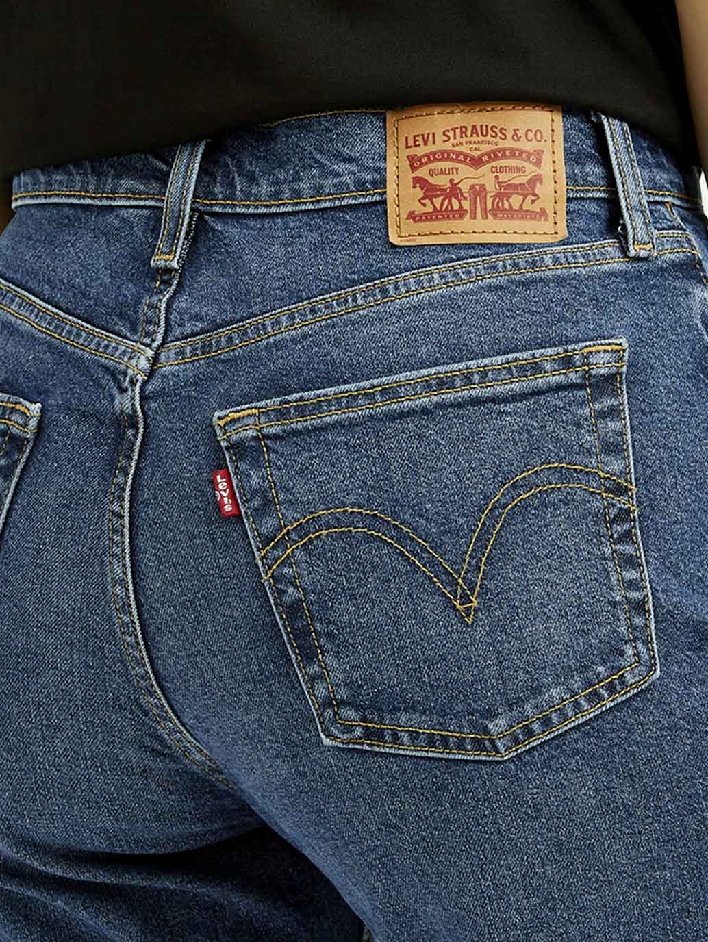 Women'S Blue Wedgie Straight Fit Mid Rise Jeans