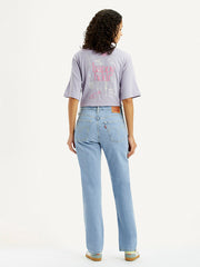 Women'S Light Blue Wedgie Straight Fit Mid Rise Jeans