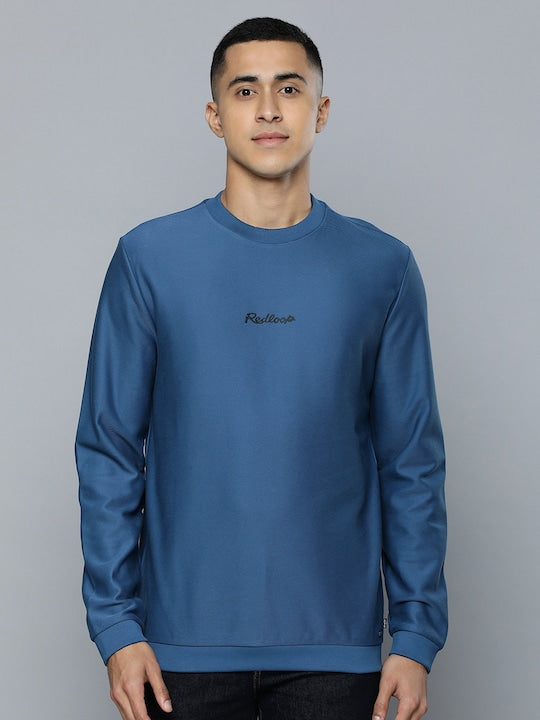 Men'S Solid Crew Neck Sweatshirt