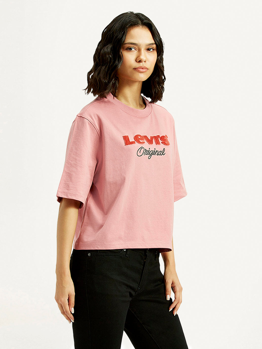 Women'S Brand Logo Relaxed Fit T-Shirt