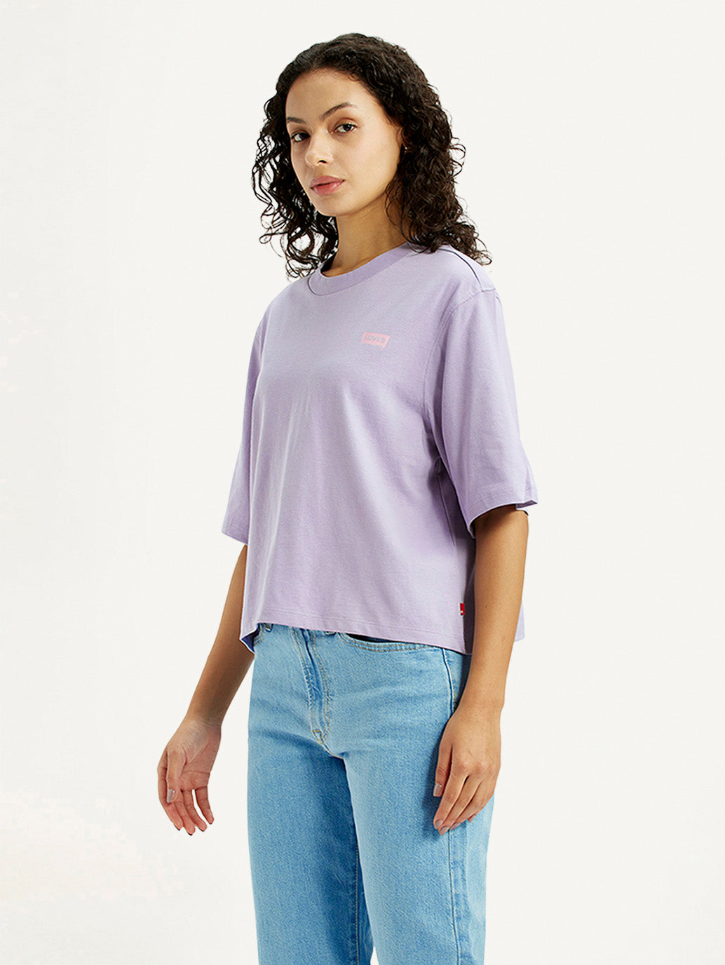 Women'S Graphic Print Purple Relaxed Fit T-Shirt