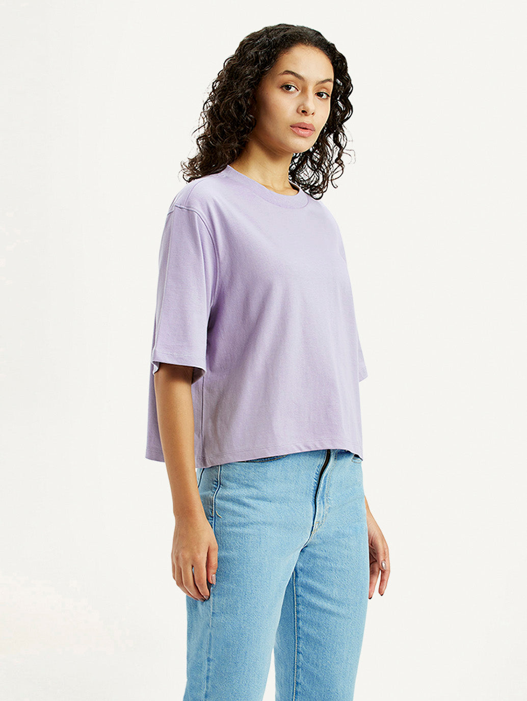 Women'S Graphic Print Purple Relaxed Fit T-Shirt