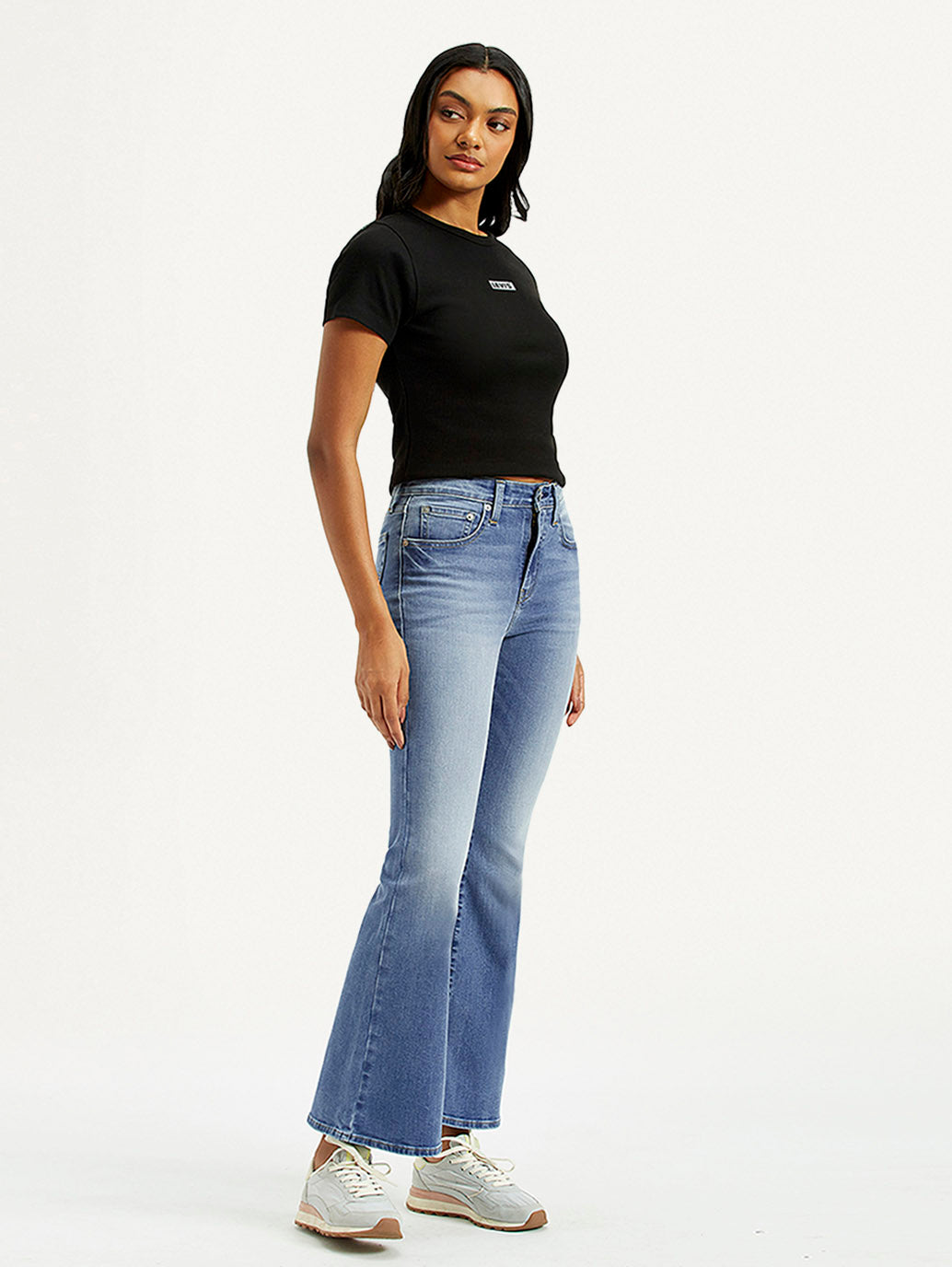 Women'S 726 Med Indigo Flared Fit High Rise Jeans