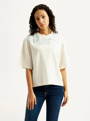 Women'S Embroidered Relaxed Fit T-Shirt