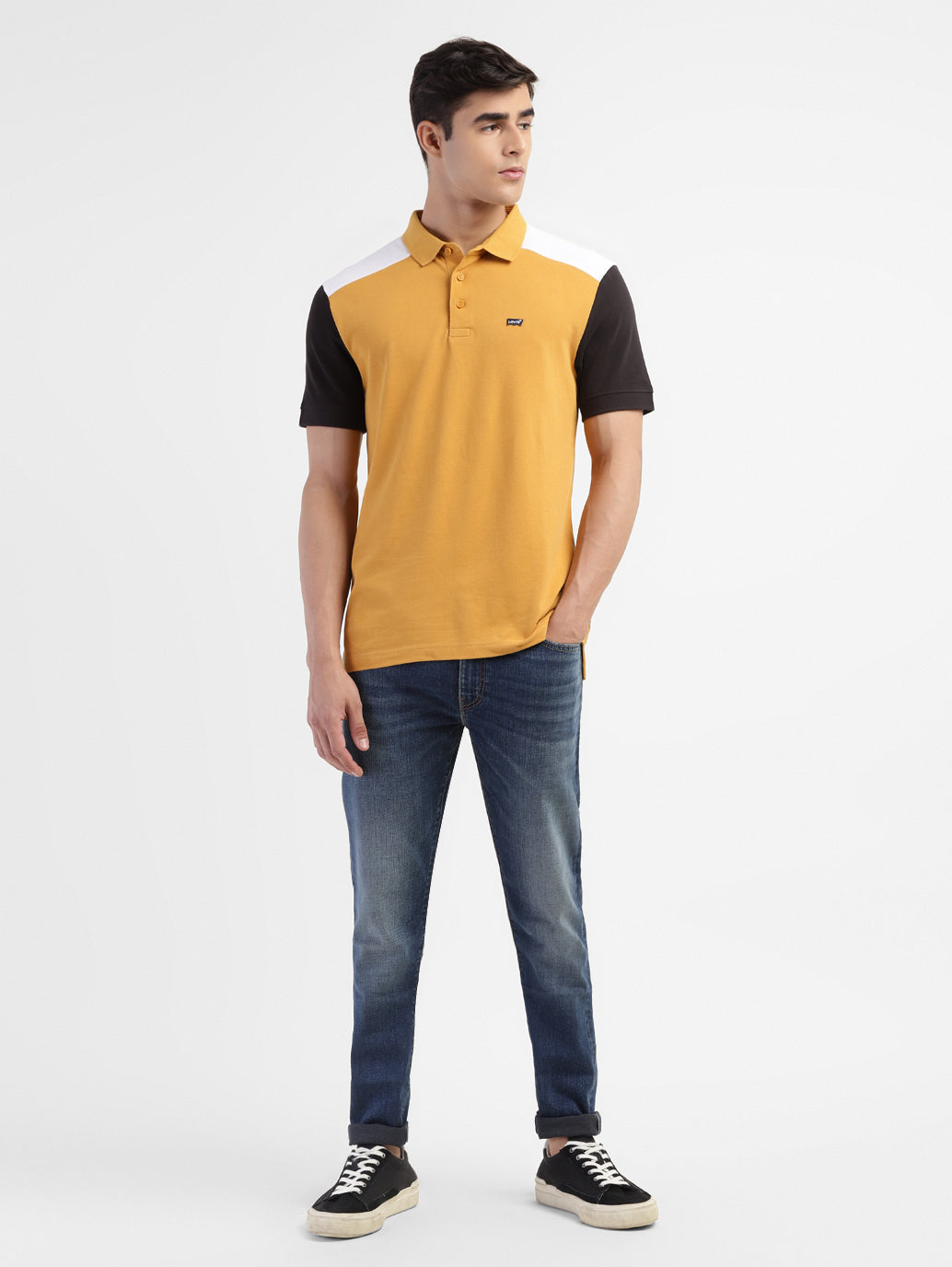 Men'S Colorblock Regular Fit Polo T-Shirt