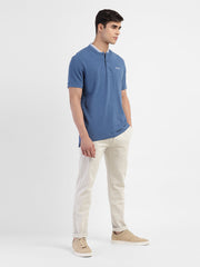 Men'S Solid Band Neck T-Shirt