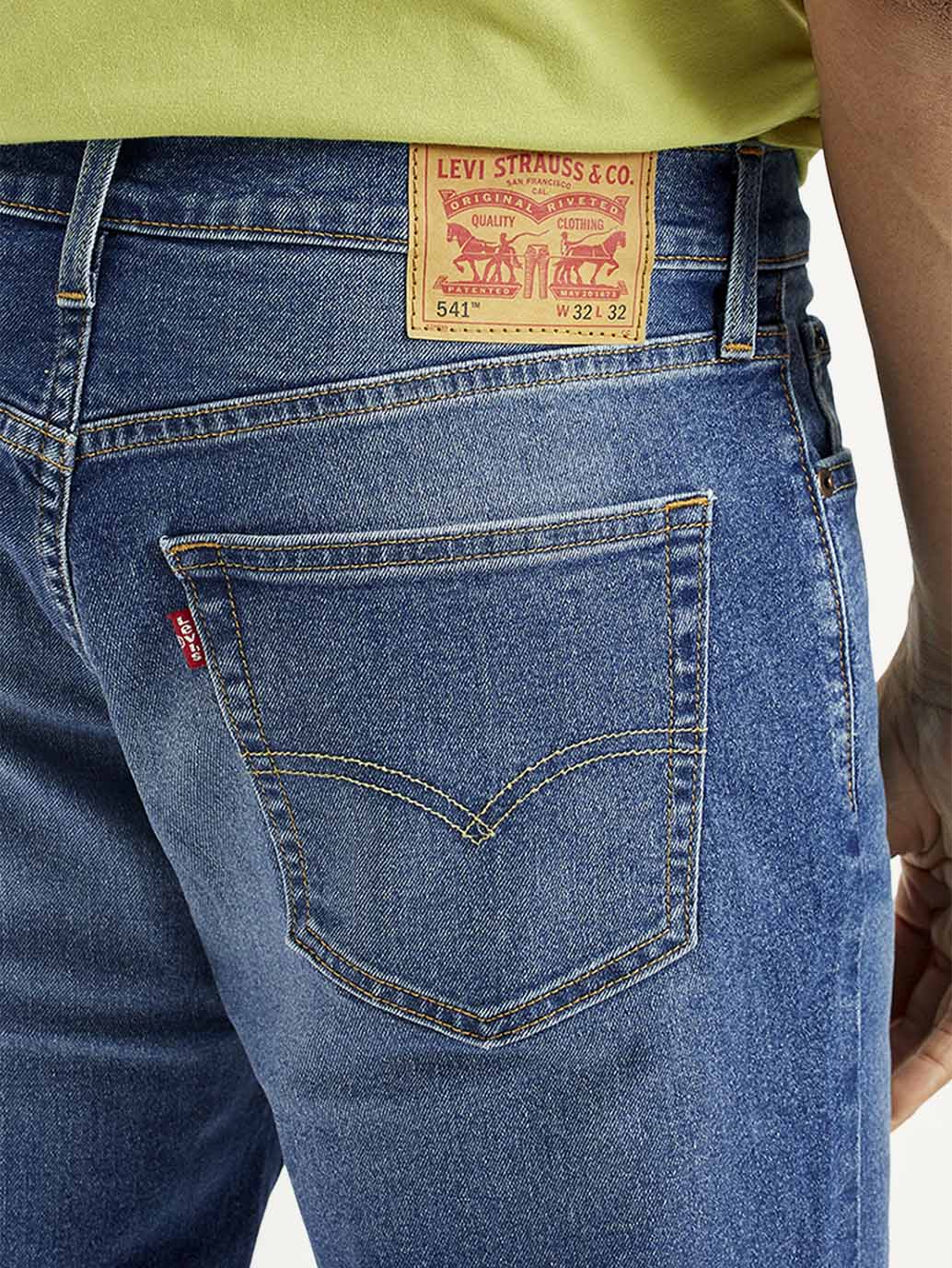 Men's 541 Indigo Athletic Tapered Fit Mid Rise Jeans