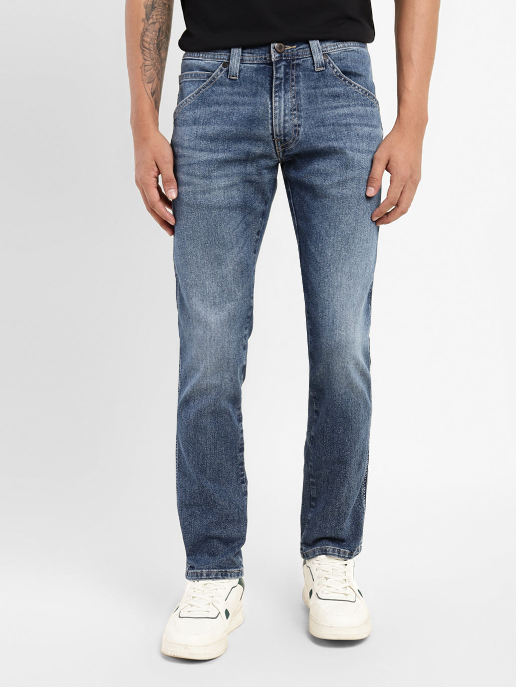 Men'S 65504 Blue Skinny Fit Mid Rise Jeans