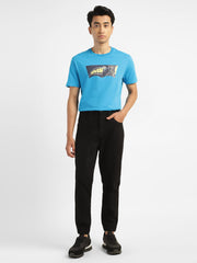 Men'S Black Regular Fit Joggers
