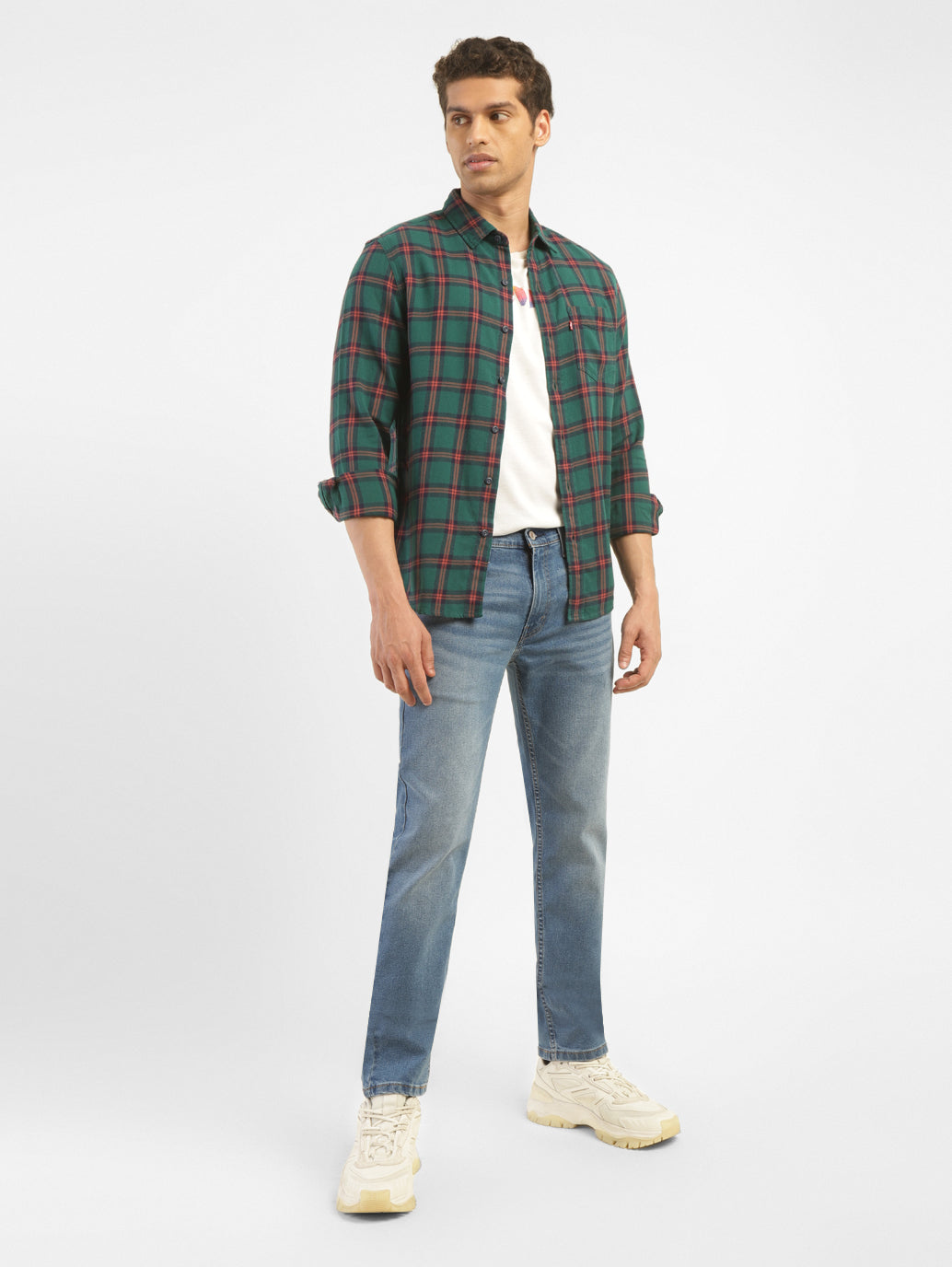 Men'S 511 Blue Slim Fit Mid Rise Jeans