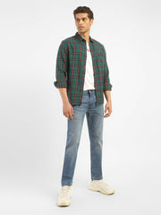 Men'S 511 Blue Slim Fit Mid Rise Jeans