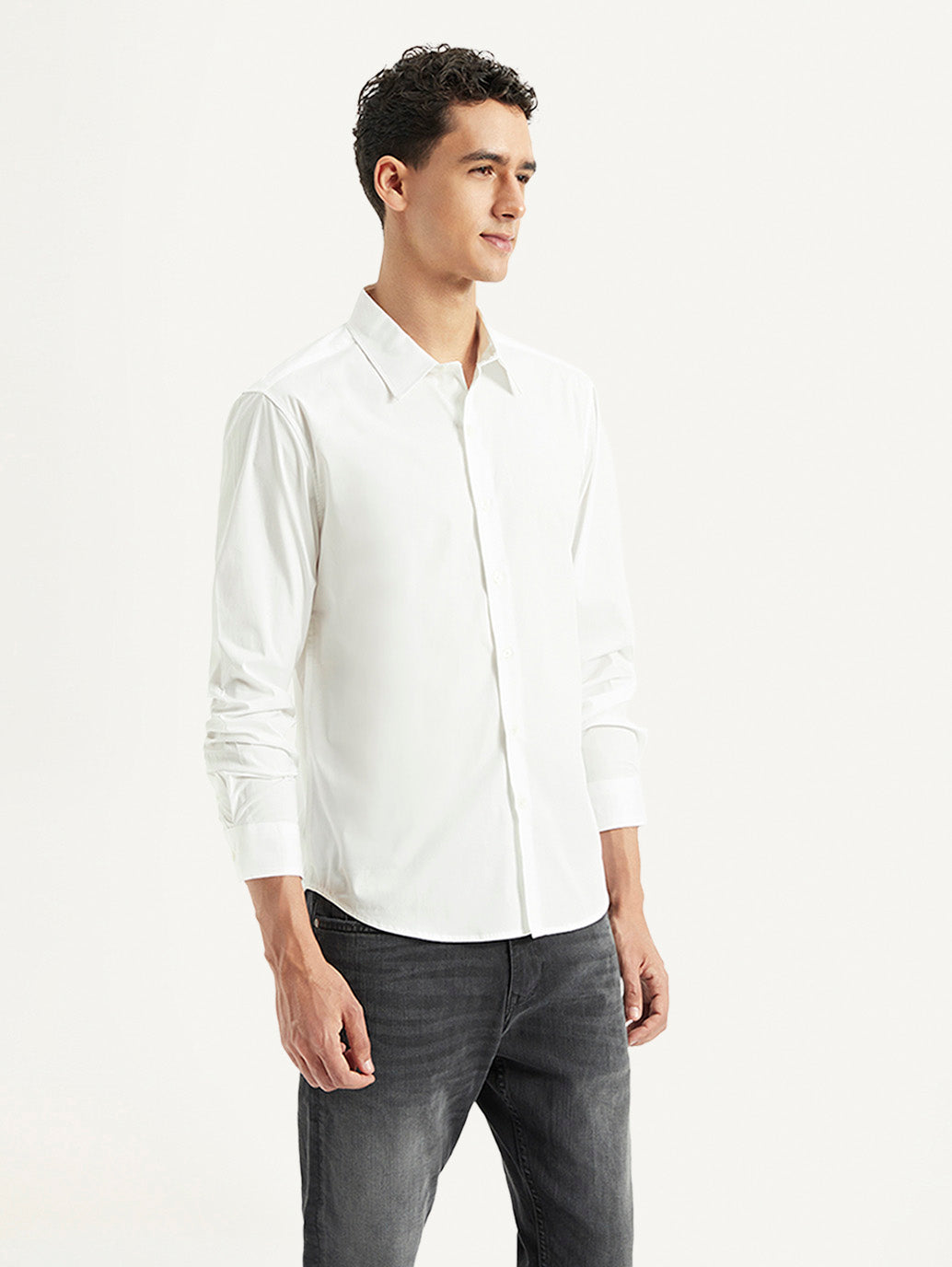 Men'S Redloop Solid Slim Fit Shirt - Goyalsons ShopMax