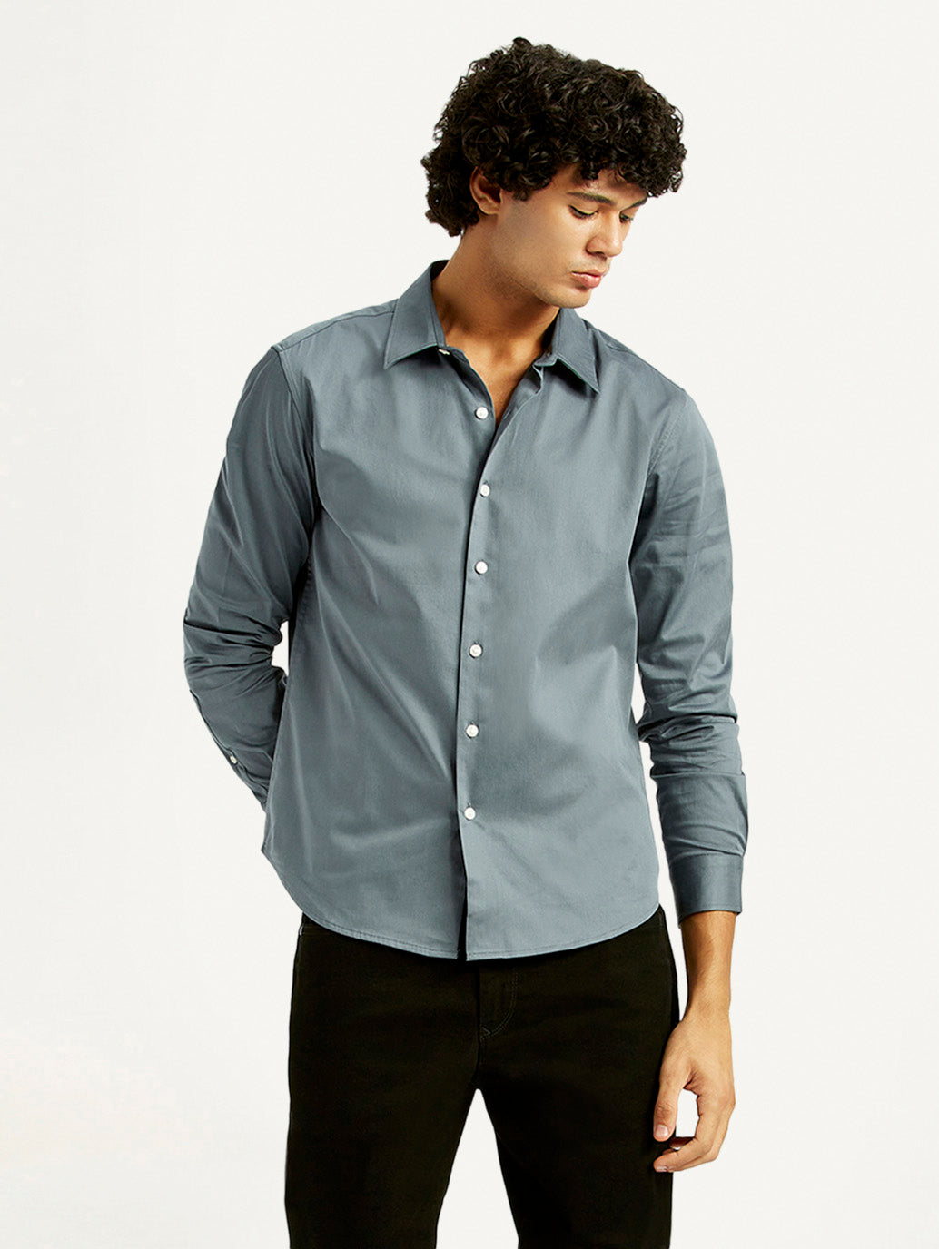 Men'S Redloop Solid Slim Fit Shirt