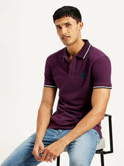 Men'S Solid Slim Fit Polo T-Shirt
