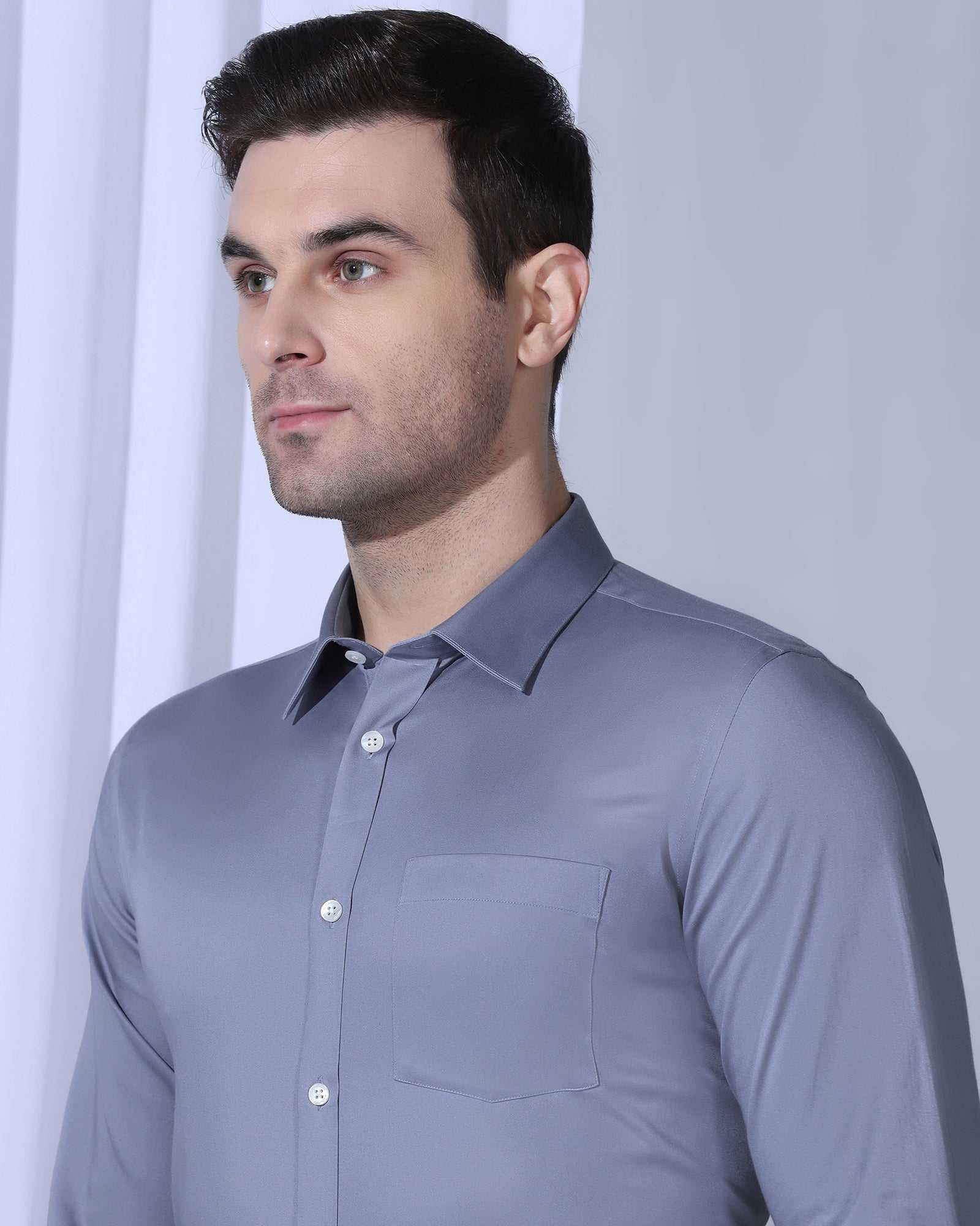 Blackberry Mens Formal Shirt F/S Bp-Bs-Do-Revolve Grey