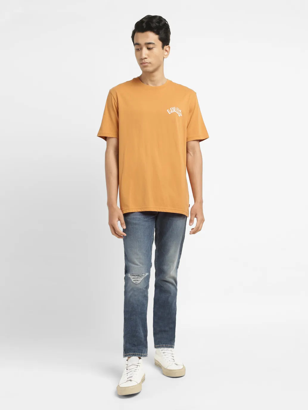 Men'S Solid Round Neck T-Shirt
