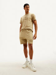 Men'S Beige Regular Fit Shorts