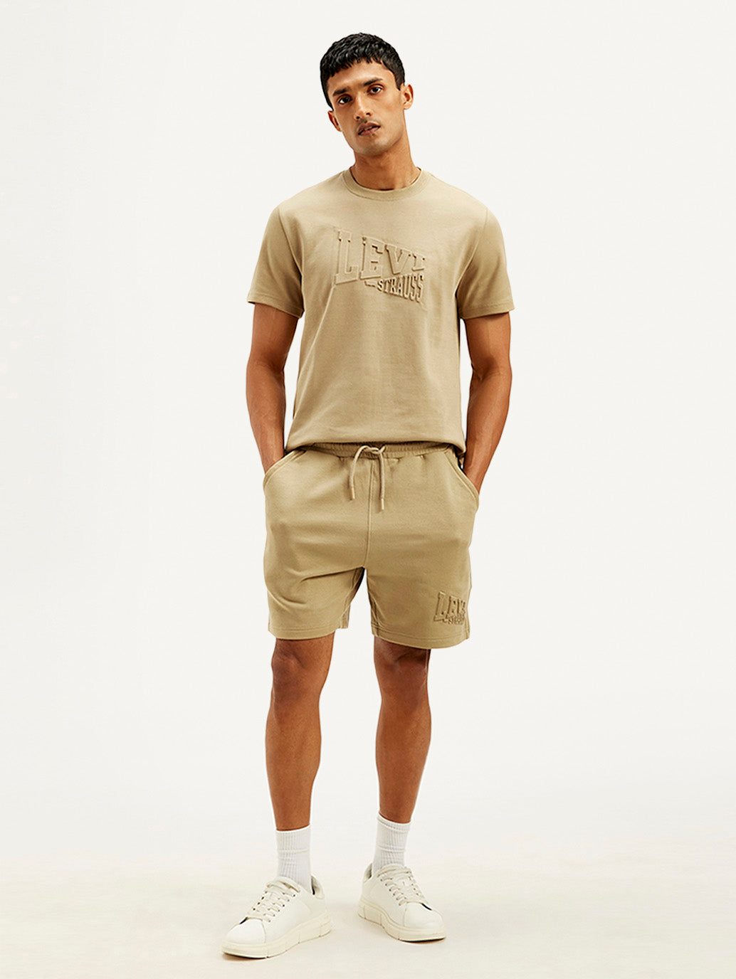 Men'S Beige Regular Fit Shorts