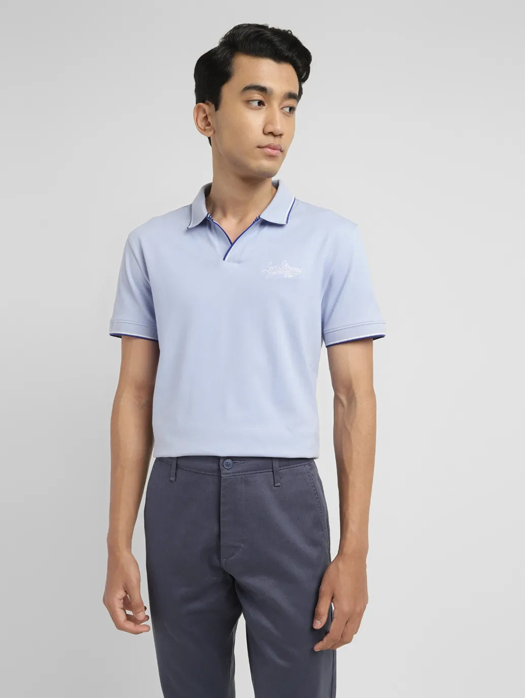 Men'S Solid Slim Fit Polo T-Shirt
