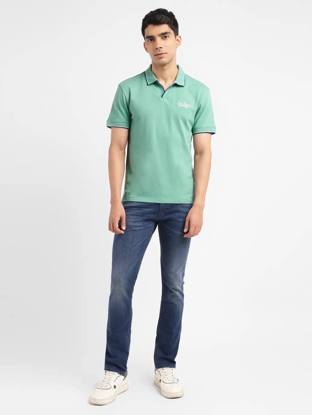 Men'S Solid Slim Fit Polo T-Shirt
