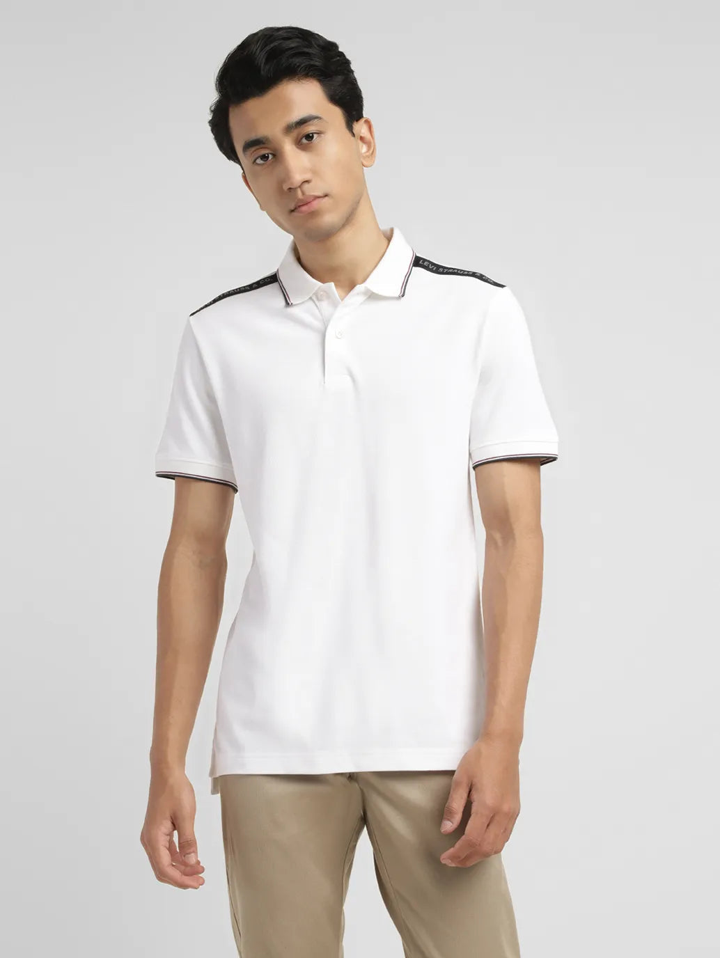Men'S Solid Slim Fit Polo T-Shirt