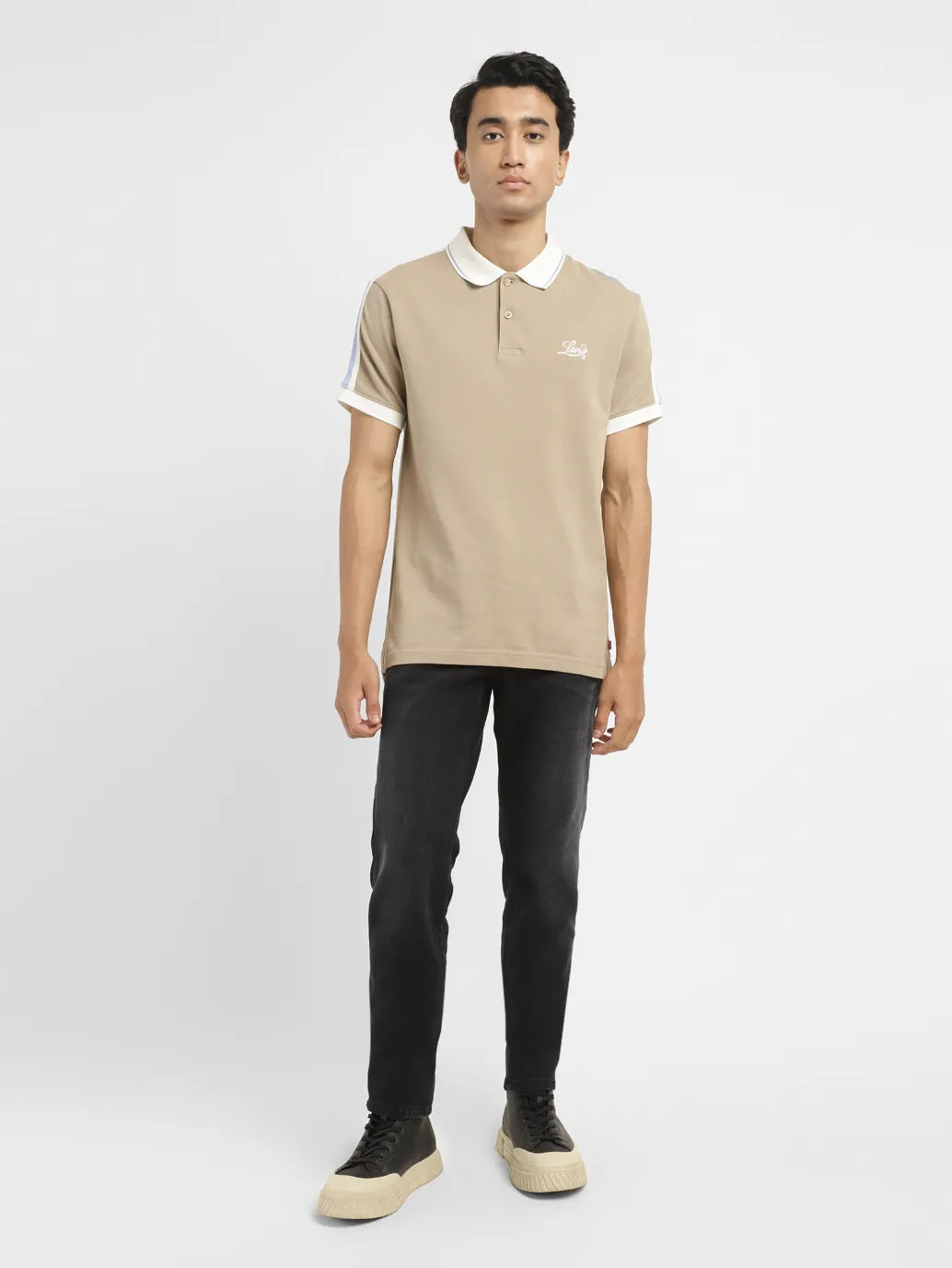 Men'S Solid Slim Fit Polo T-Shirt