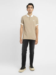 Men'S Solid Slim Fit Polo T-Shirt