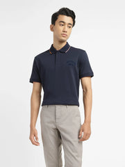 Men'S Solid Slim Fit Polo T-Shirt