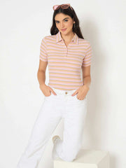 Madame Ladies Western Top H/S M5S11004 031 Pink