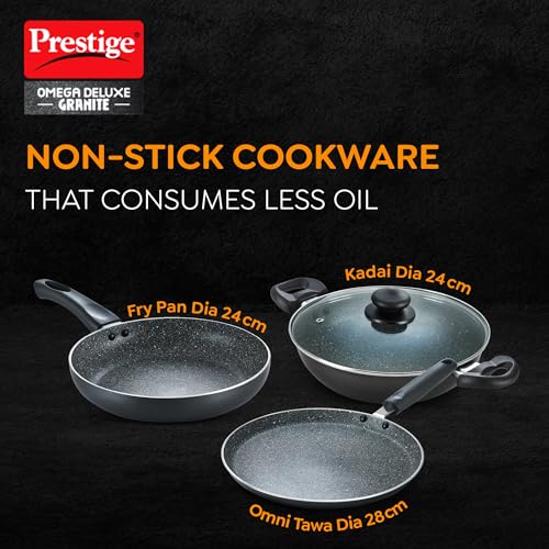 Prestige Household Nonstick Set Non Stick  Set 3 Pcs Set