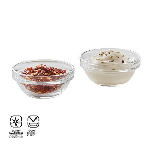 Borosil Glass Bowl - Pack of 6 (Transparent, 36 ml)