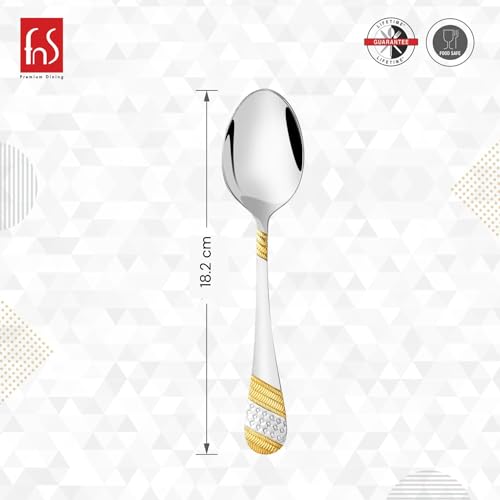 Fns Household Steel Spoon Sets Dessert Spoon 6 Pcs Set
